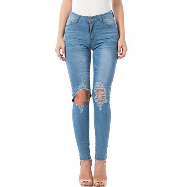 Ripped For Women Jeans Pencil Pants Denim